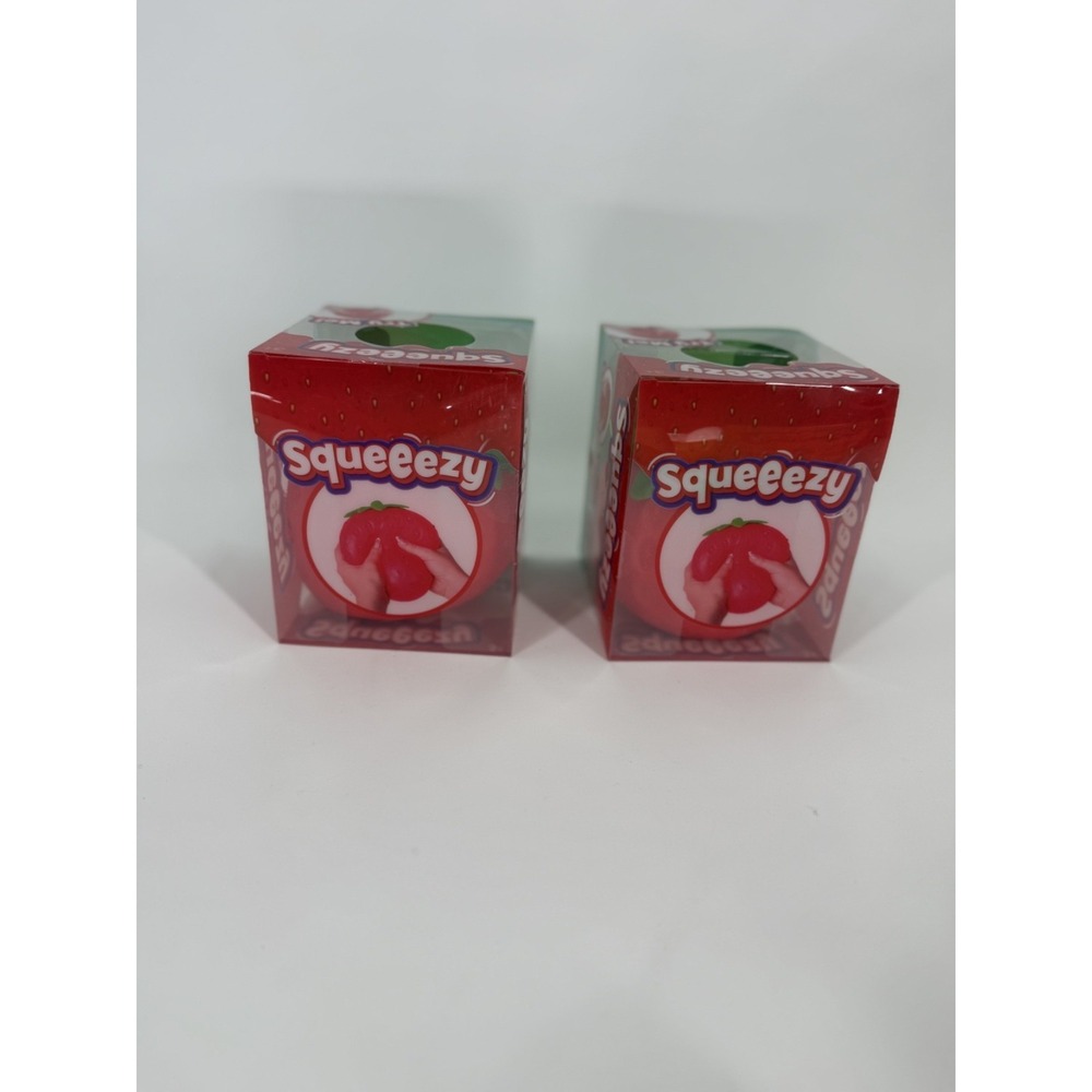 Sunny Days Squeezy LOT of 2 - Strawberry Viral Sensory Squishy Soft Gift